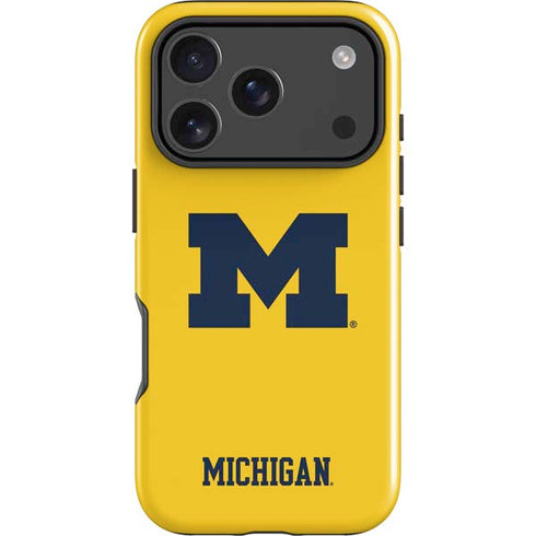 University of Michigan M Logo Yellow iPhone 17 Pro Impact Case