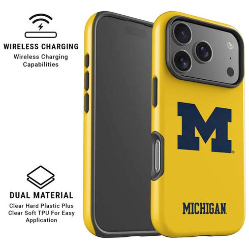 University of Michigan M Logo Yellow iPhone 17 Pro Magsafe Impact Case