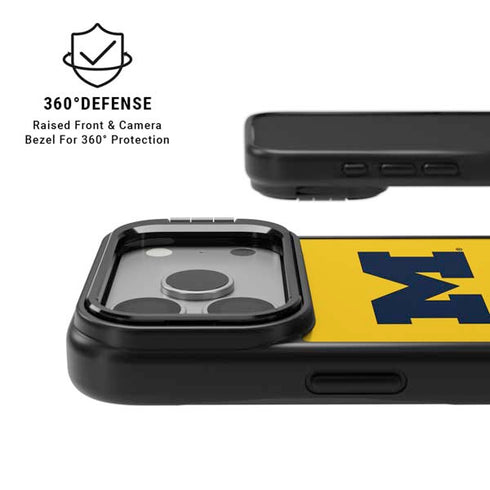 University of Michigan M Logo Yellow iPhone 17 Pro Max Kickstand Case