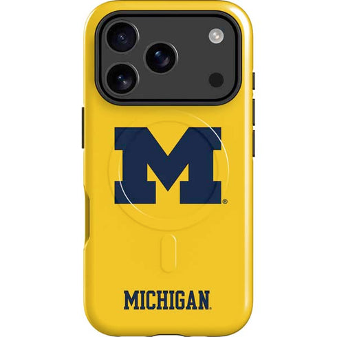 University of Michigan M Logo Yellow iPhone 17 Pro Max Magsafe Impact Case