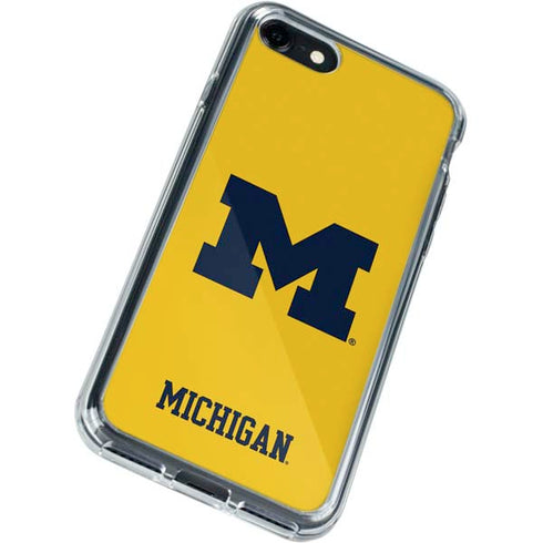 University of Michigan M Logo Yellow iPhone SE (2nd & 3rd Gen) Clear Case
