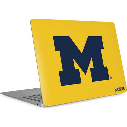 University of Michigan M Logo Yellow Apple MacBook Air Skin