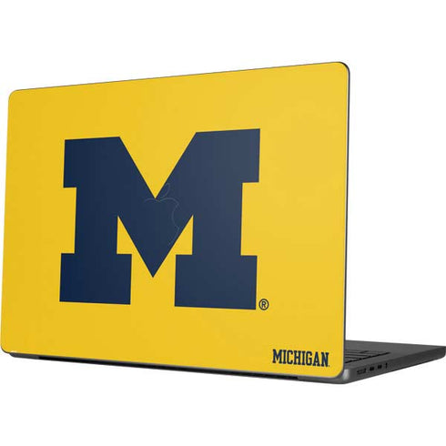 University of Michigan M Logo Yellow Apple MacBook Pro 14-inch Skin