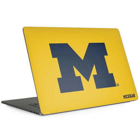University of Michigan M Logo Yellow MacBook Skins