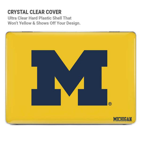 University of Michigan M Logo Yellow MacBook Pro 16in (2021-25) Case plus Skin
