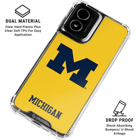 University of Michigan M Logo Yellow Moto G Power 5G (2024) Clear Case