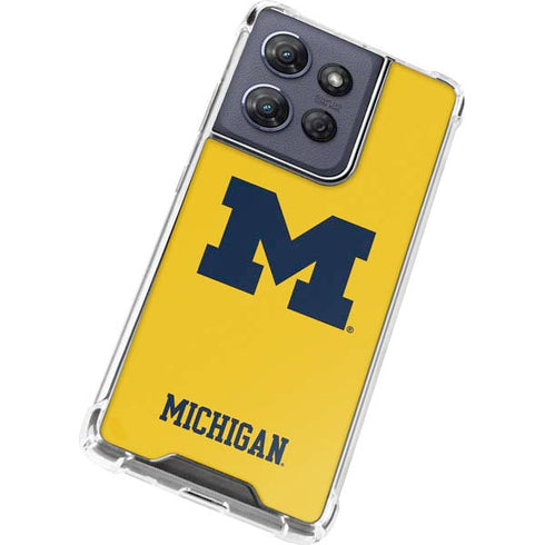 University of Michigan M Logo Yellow Moto G Power 5G (2025) Clear Case