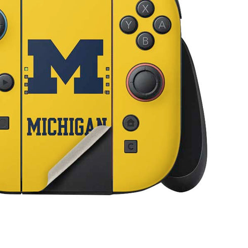 University of Michigan M Logo Yellow Nintendo Switch 2 (2025) Joy-Con Controller Skin