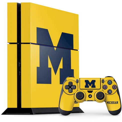 University of Michigan M Logo Yellow PlayStation PS4 Skins