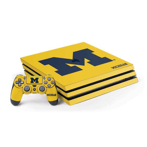 University of Michigan M Logo Yellow PlayStation PS4 Skins
