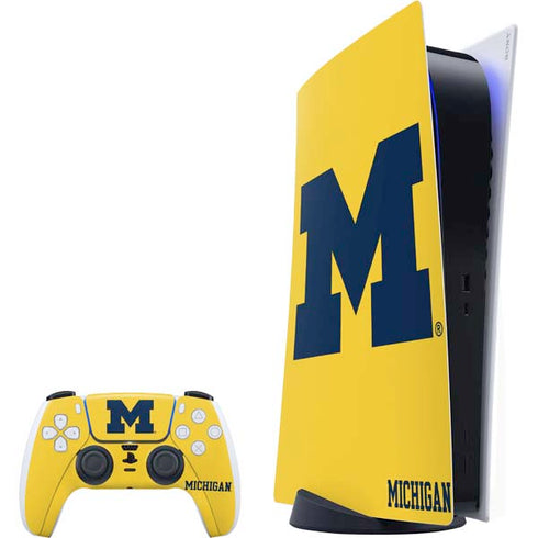 University of Michigan M Logo Yellow PlayStation PS5 Skins