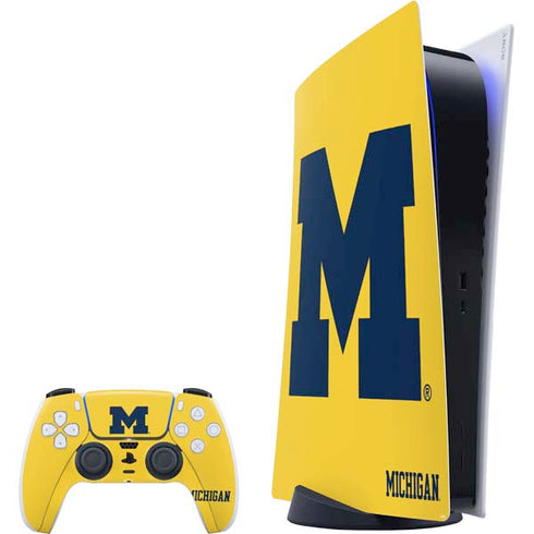 University of Michigan M Logo Yellow PlayStation PS5 Skins