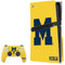 University of Michigan M Logo Yellow PS5 Pro Disk Bundle Skin
