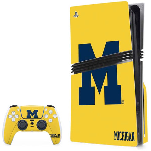 University of Michigan M Logo Yellow PlayStation PS5 Skins