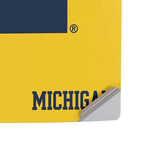 University of Michigan M Logo Yellow PS5 Pro Disk Console Skin