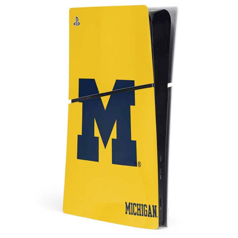 University of Michigan M Logo Yellow PlayStation PS5 Skins