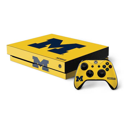 University of Michigan M Logo Yellow Xbox One Skins