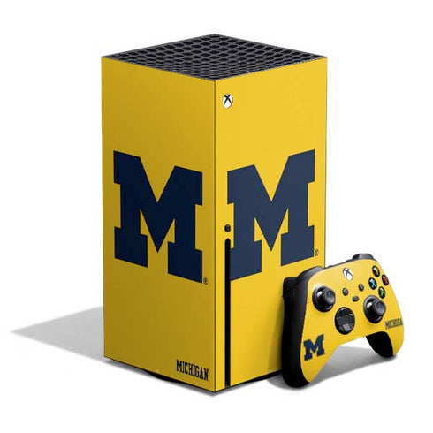 University of Michigan M Logo Yellow Xbox Series X Bundle Skin