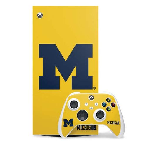 University of Michigan M Logo Yellow Xbox Series X Skins