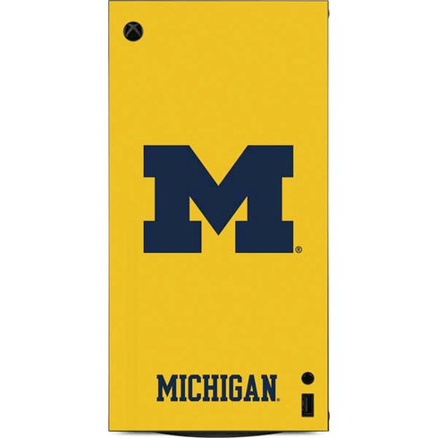 University of Michigan M Logo Yellow XBox Series X Digital Edition Console Skin