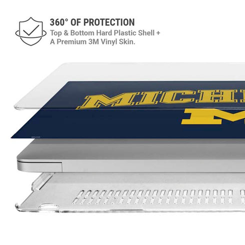 University of Michigan M MacBook Pro 15in (2016-19) Case plus Skin
