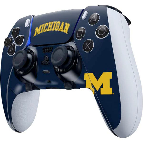 University of Michigan M Logo PS5 DualSense Edge Pro Controller Skin