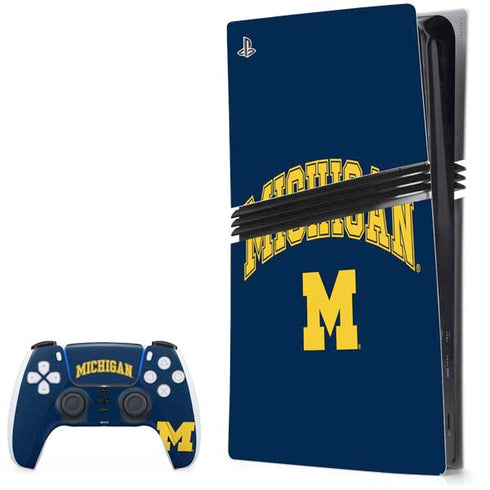 University of Michigan M PS5 Pro Bundle Skin