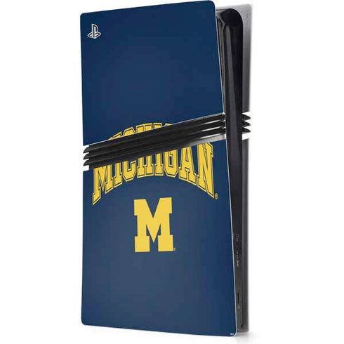 University of Michigan M PS5 Pro Console Skin
