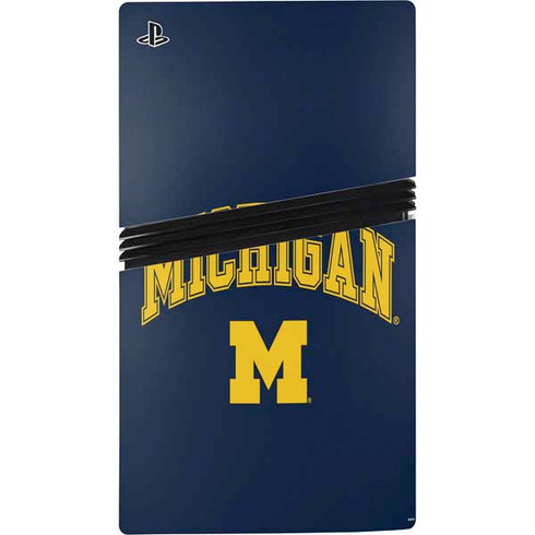 University of Michigan M PS5 Pro Console Skin