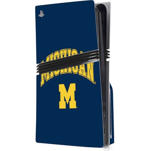 University of Michigan M PS5 Pro Disk Console Skin