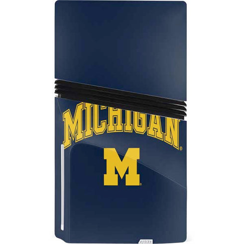 University of Michigan M PS5 Pro Disk Console Skin