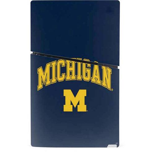 University of Michigan M PS5 Slim Digital Edition Console Skin