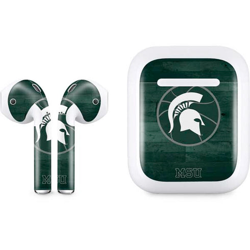 Michigan State University Basketball Courtside Apple AirPods Skin