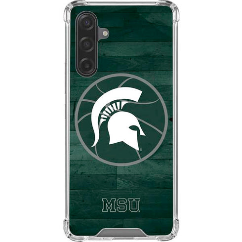 Michigan State University Basketball Courtside Galaxy A17 Clear Case