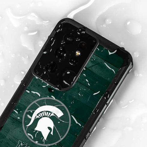 Michigan State University Basketball Courtside Galaxy S24 Ultra Waterproof Case