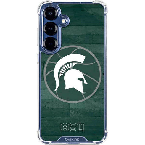 Michigan State University Basketball Courtside Galaxy S25 Plus Clear Case