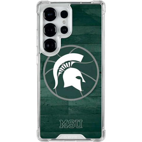 Michigan State University Basketball Courtside Galaxy S25 Ultra Clear Case