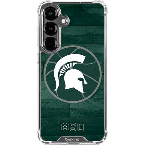 Michigan State University Basketball Courtside Galaxy S26 Clear Case