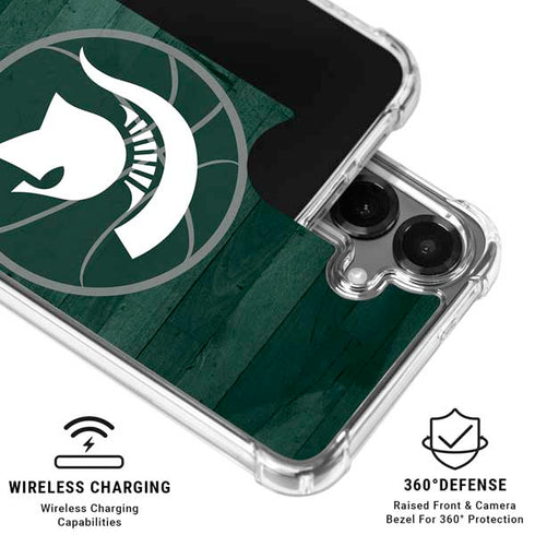 Michigan State University Basketball Courtside Galaxy S26 Clear Case