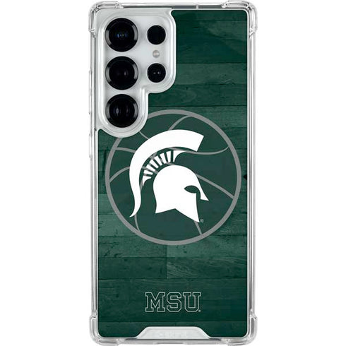Michigan State University Basketball Courtside Galaxy S26 Ultra Clear Case