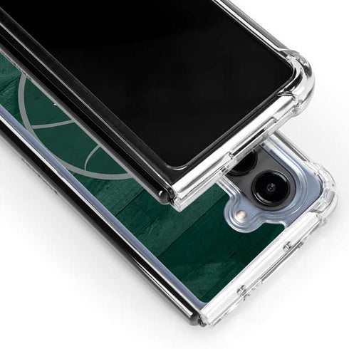Michigan State University Basketball Courtside Galaxy Z Fold5 5G Clear Case