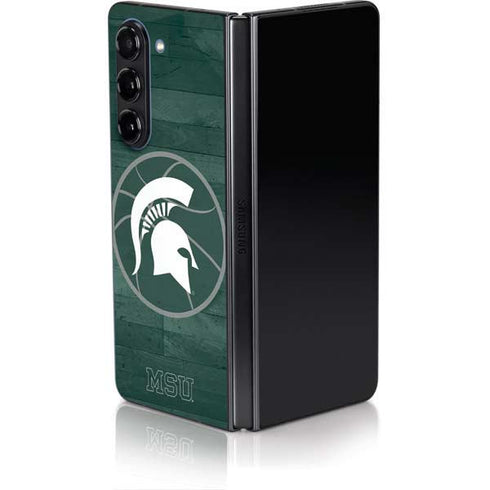 Michigan State University Basketball Courtside Galaxy Z Fold5 5G Skin