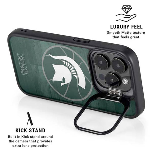 Michigan State University Basketball Courtside iPhone 13 Pro Kickstand Case