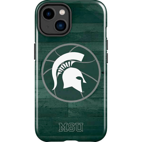 Michigan State University Basketball Courtside iPhone 15 Impact Case