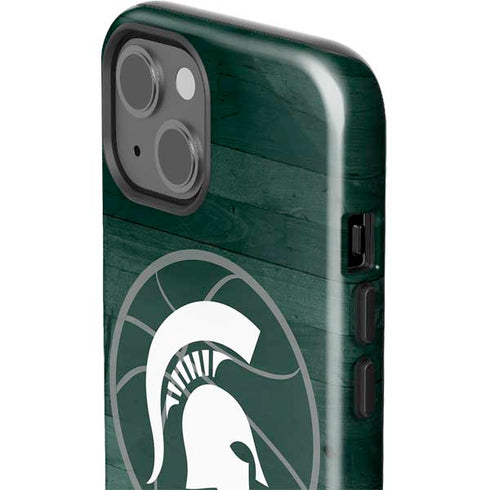 Michigan State University Basketball Courtside iPhone 15 Impact Case