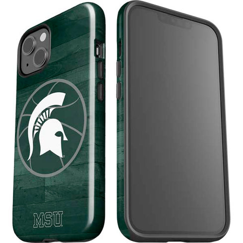 Michigan State University Basketball Courtside iPhone 15 Impact Case