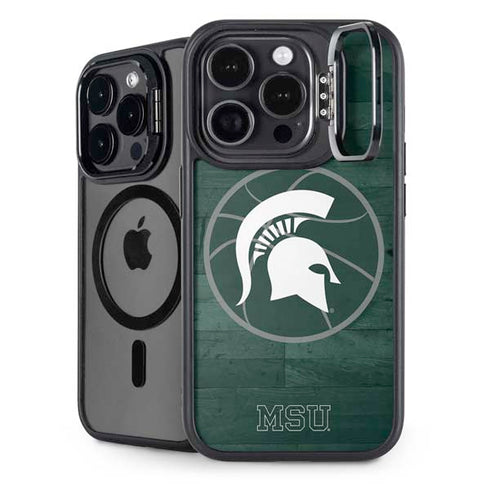 Michigan State University Basketball Courtside iPhone 15 Pro Kickstand Case