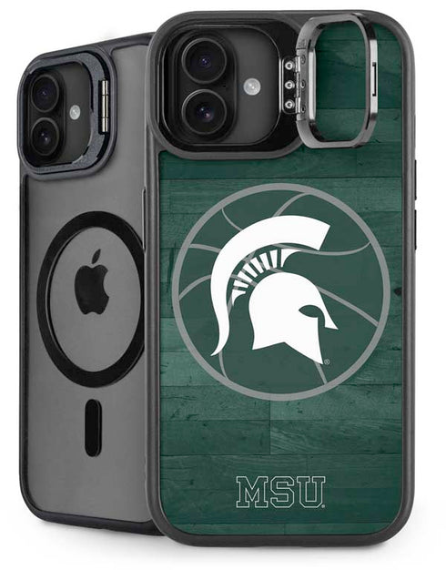 Michigan State University Basketball Courtside iPhone 16 Kickstand Case