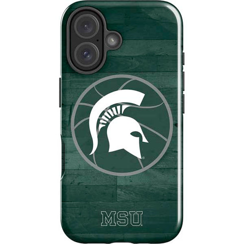 Michigan State University Basketball Courtside iPhone 16 Plus Impact Case