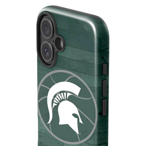 Michigan State University Basketball Courtside iPhone 16 Plus Impact Case